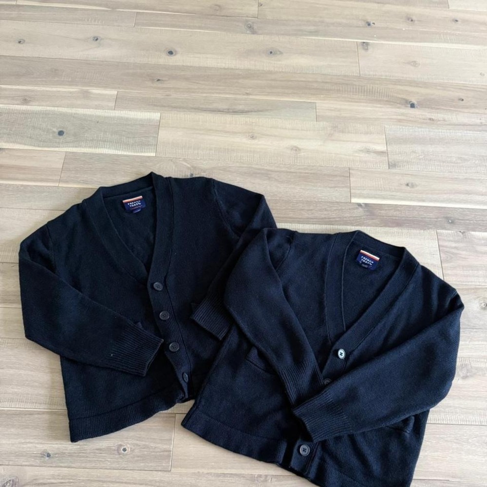 2 kids French Toast black cardigan sweater Size S
